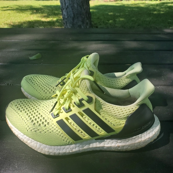 Neon Yellow Adidas Ultra Boost - Picture 3 of 4